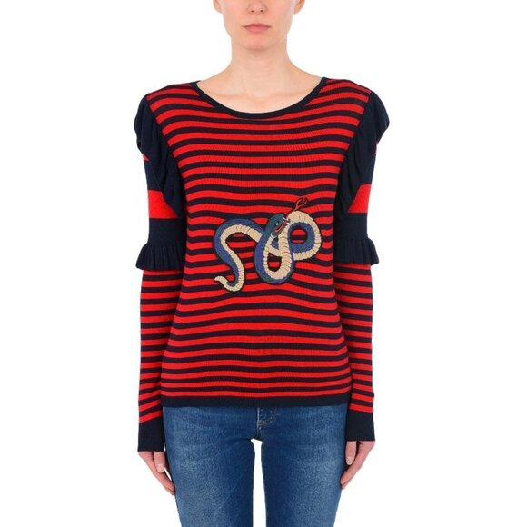 Akep Sweaters - Akep Striped Snake Sweater NWT